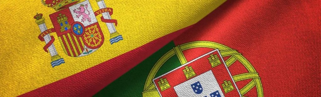 banderas españa y portugal