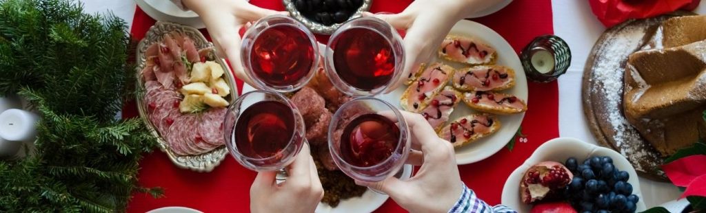 mesa comida empresa navidad